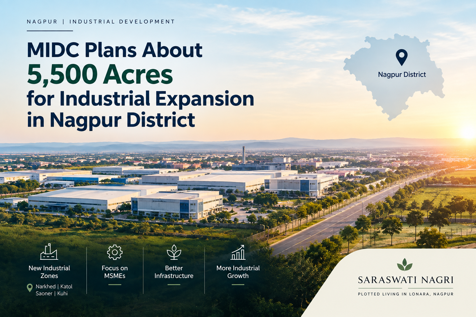 MIDC Plans About 5,500 Acres for Industrial Expansion in Nagpur District